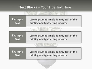 Economy Lightbulb White PowerPoint Template