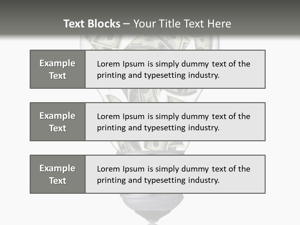 Economy Lightbulb White PowerPoint Template