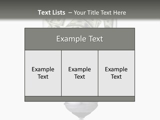 Economy Lightbulb White PowerPoint Template