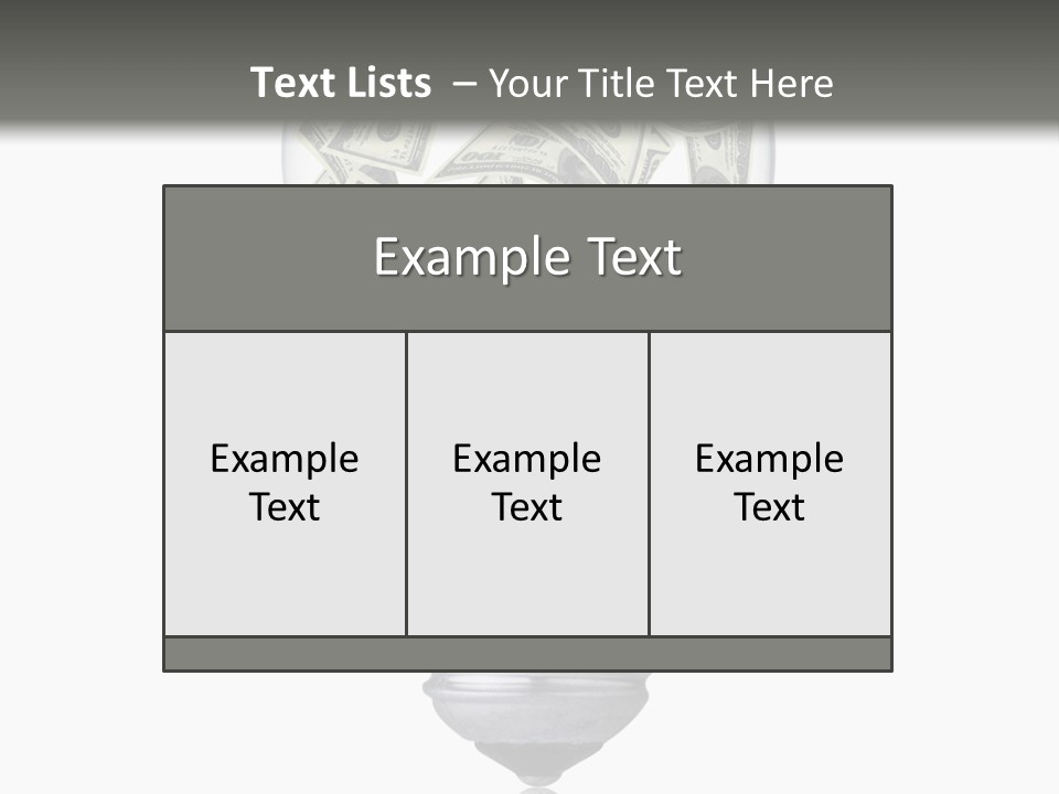 Economy Lightbulb White PowerPoint Template