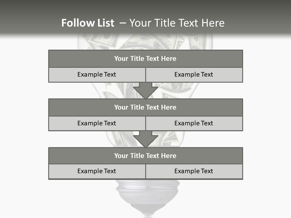 Economy Lightbulb White PowerPoint Template