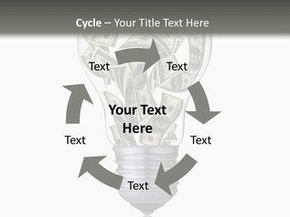 Economy Lightbulb White PowerPoint Template