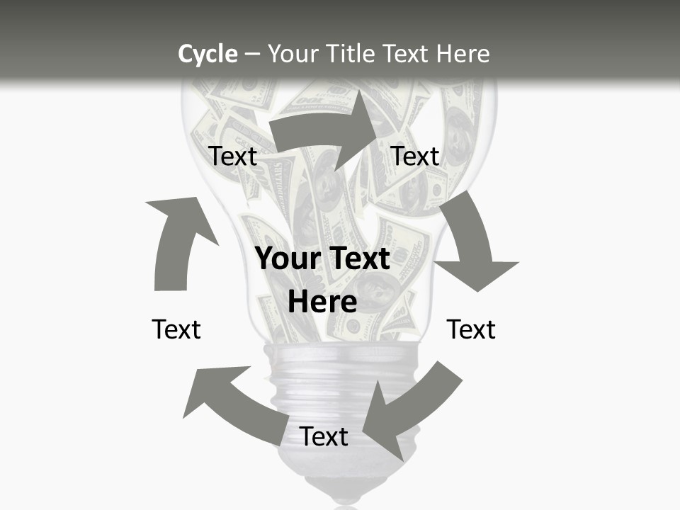 Economy Lightbulb White PowerPoint Template