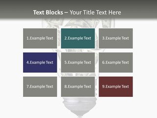 Economy Lightbulb White PowerPoint Template