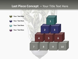 Economy Lightbulb White PowerPoint Template