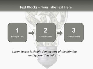 Economy Lightbulb White PowerPoint Template