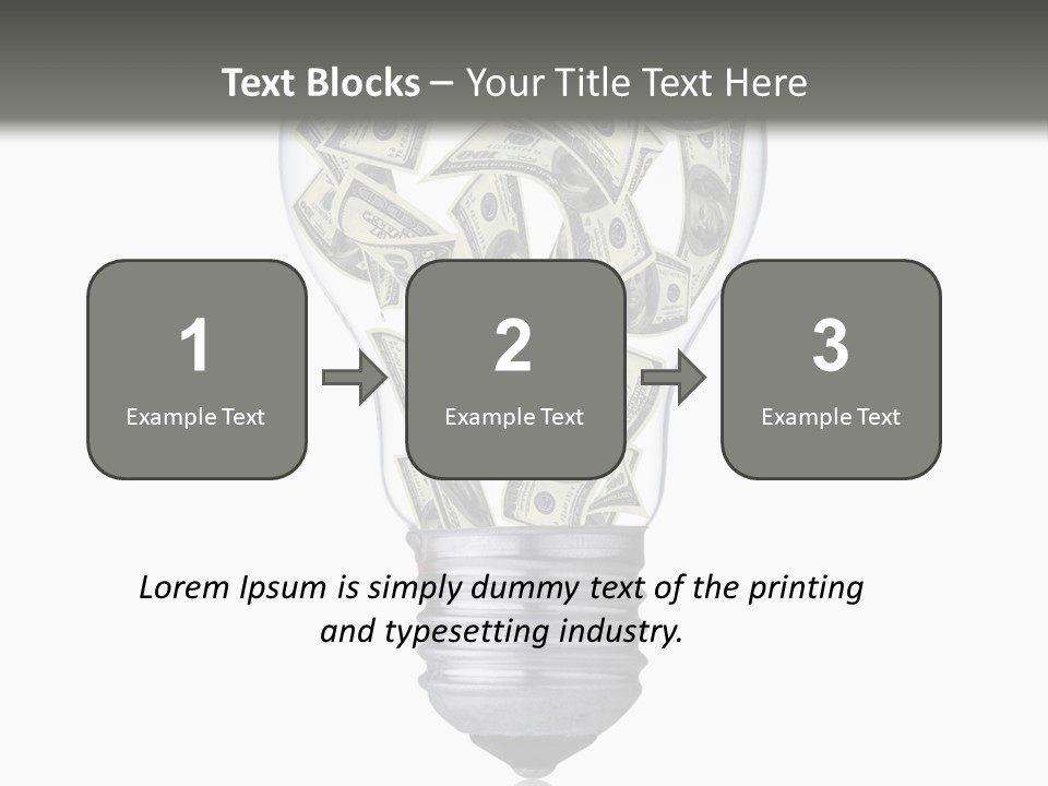 Economy Lightbulb White PowerPoint Template