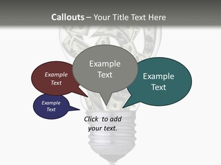 Economy Lightbulb White PowerPoint Template