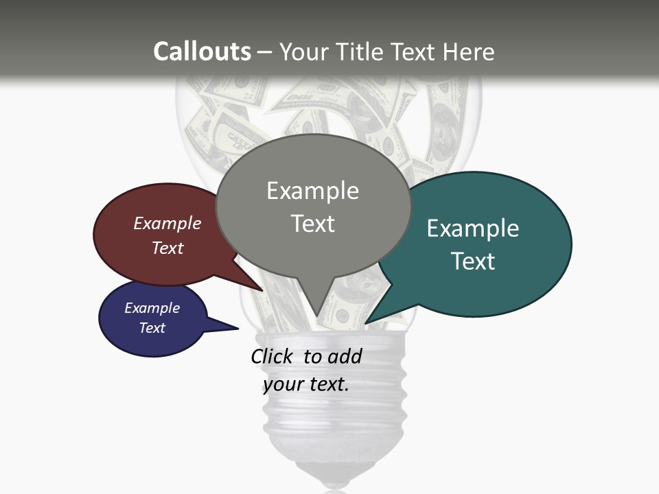 Economy Lightbulb White PowerPoint Template