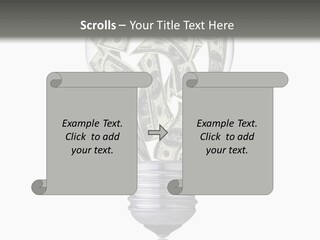 Economy Lightbulb White PowerPoint Template