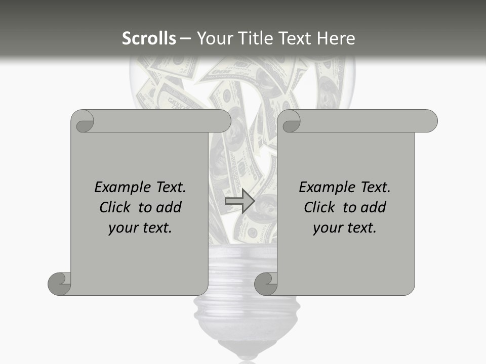 Economy Lightbulb White PowerPoint Template