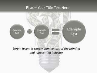 Economy Lightbulb White PowerPoint Template