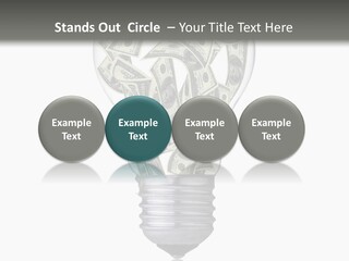 Economy Lightbulb White PowerPoint Template