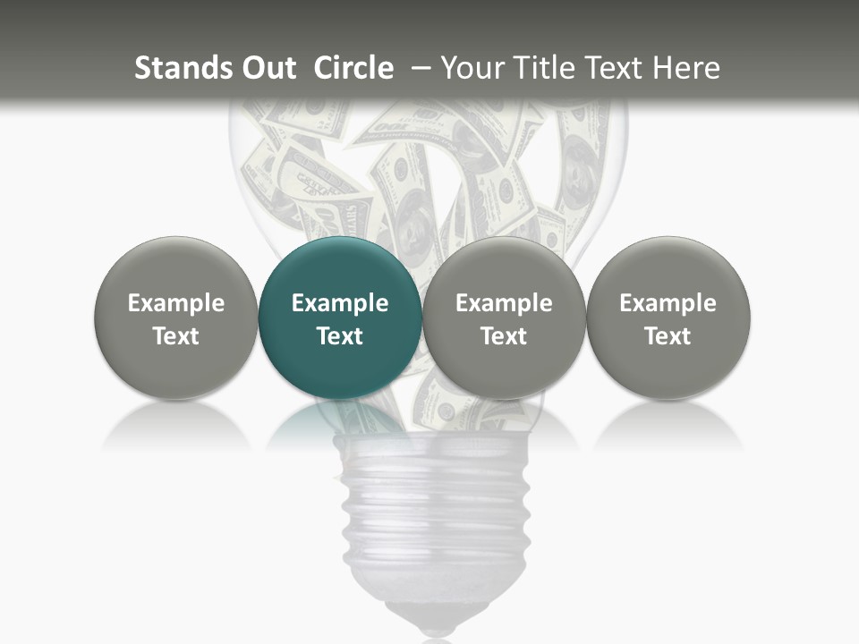 Economy Lightbulb White PowerPoint Template