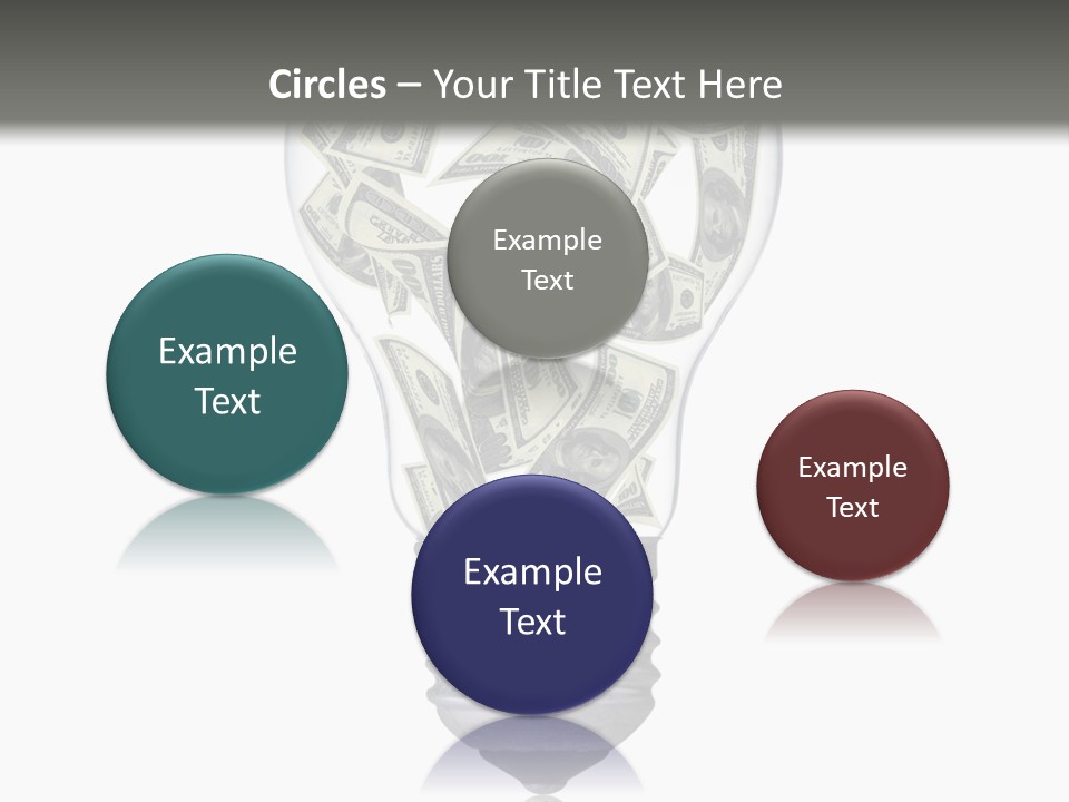 Economy Lightbulb White PowerPoint Template