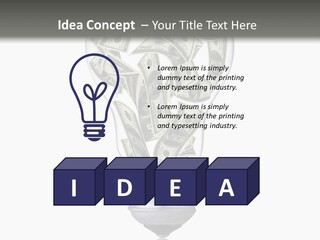 Economy Lightbulb White PowerPoint Template
