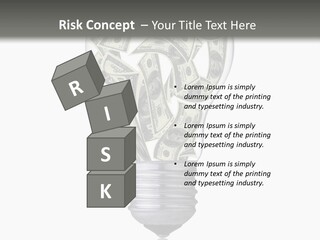 Economy Lightbulb White PowerPoint Template