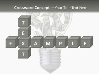 Economy Lightbulb White PowerPoint Template