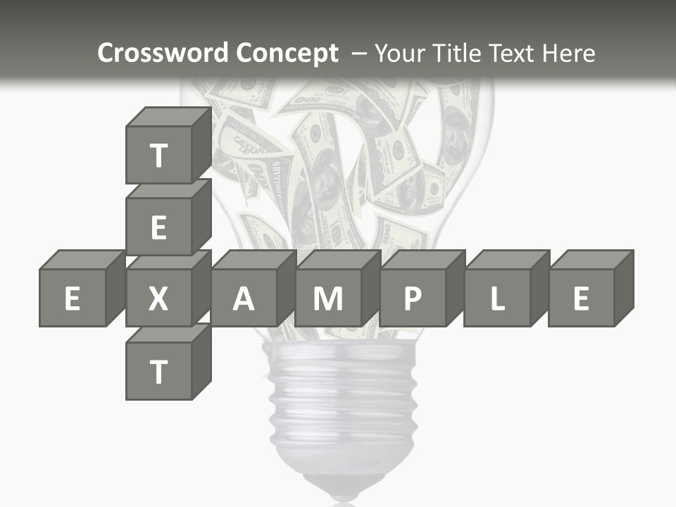 Economy Lightbulb White PowerPoint Template