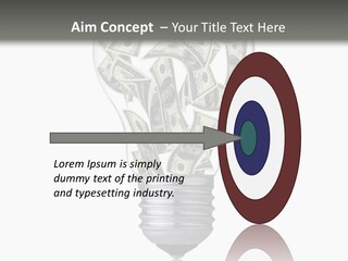 Economy Lightbulb White PowerPoint Template