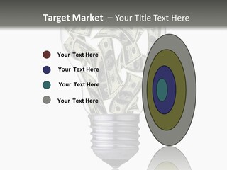 Economy Lightbulb White PowerPoint Template
