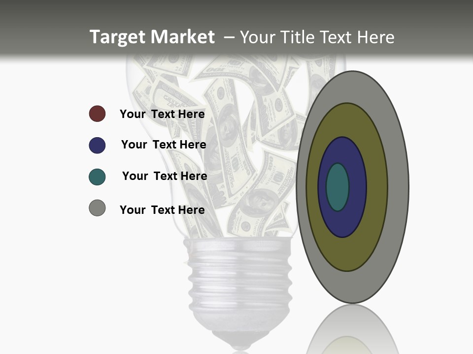 Economy Lightbulb White PowerPoint Template
