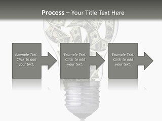 Economy Lightbulb White PowerPoint Template