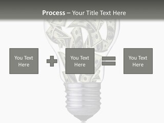 Economy Lightbulb White PowerPoint Template