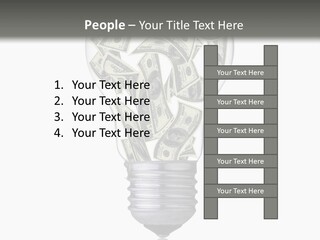 Economy Lightbulb White PowerPoint Template