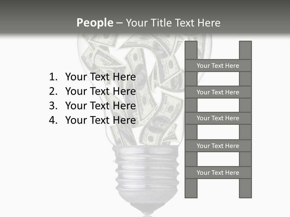 Economy Lightbulb White PowerPoint Template