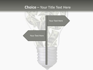 Economy Lightbulb White PowerPoint Template