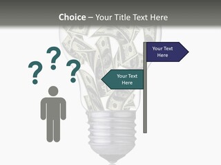 Economy Lightbulb White PowerPoint Template