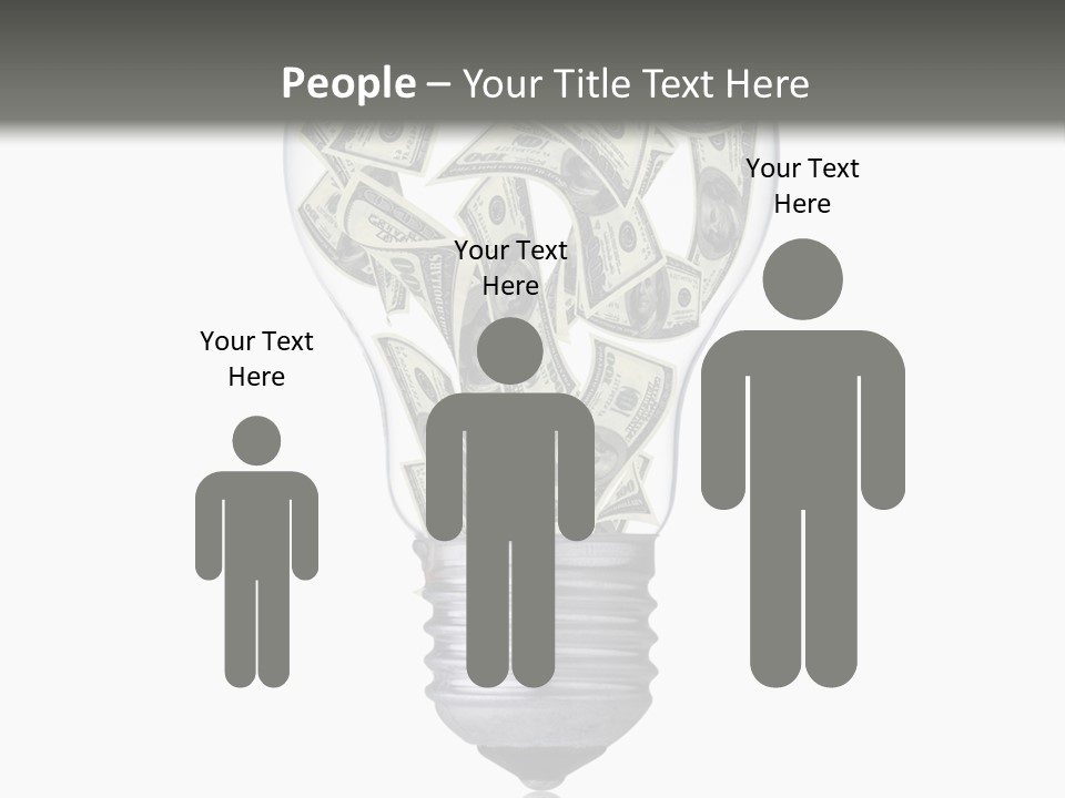 Economy Lightbulb White PowerPoint Template