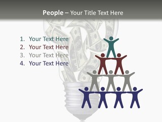 Economy Lightbulb White PowerPoint Template