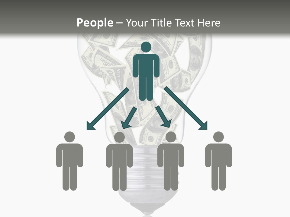 Economy Lightbulb White PowerPoint Template