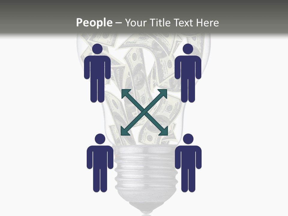 Economy Lightbulb White PowerPoint Template