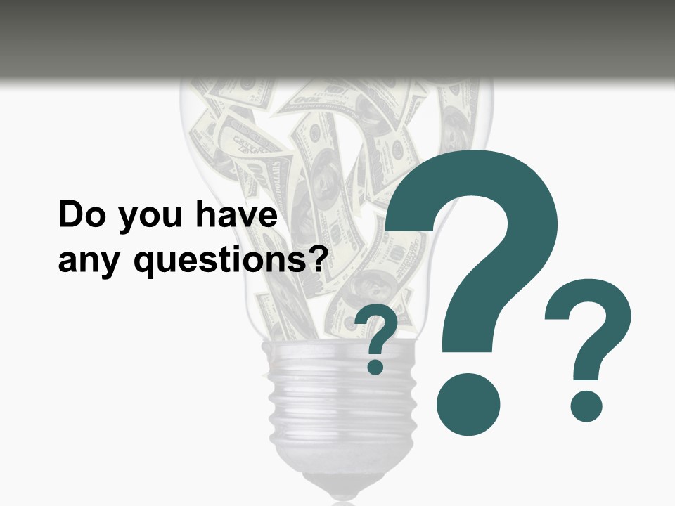 Economy Lightbulb White PowerPoint Template