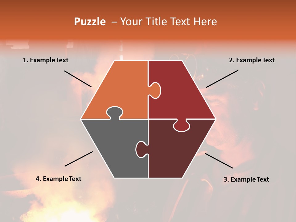 A Man Wearing A Hard Hat And Goggles In A Factory PowerPoint Template