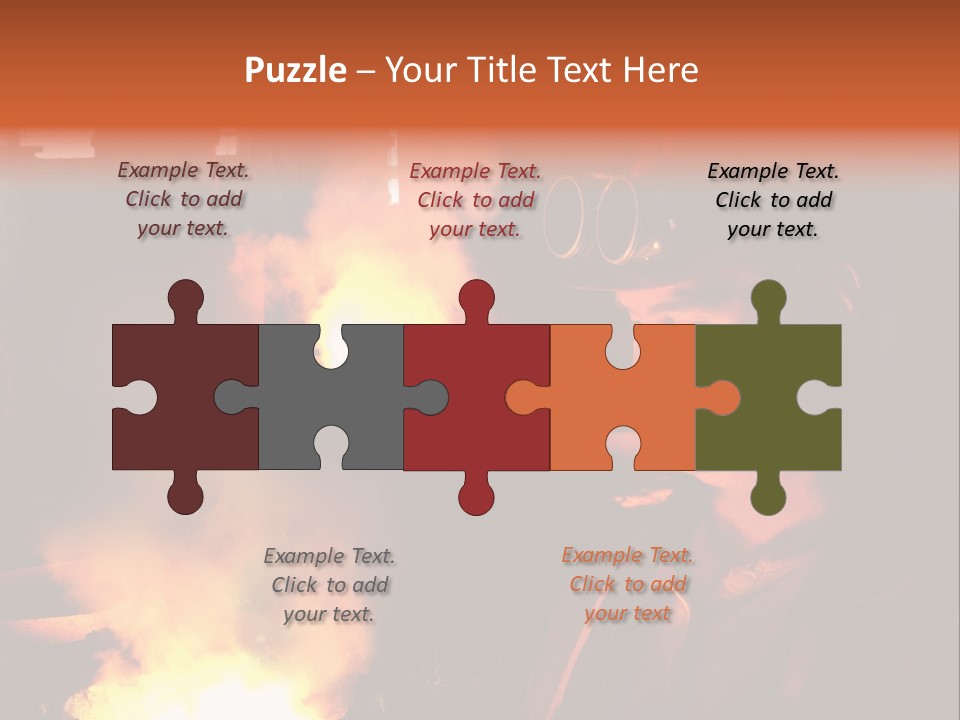 A Man Wearing A Hard Hat And Goggles In A Factory PowerPoint Template