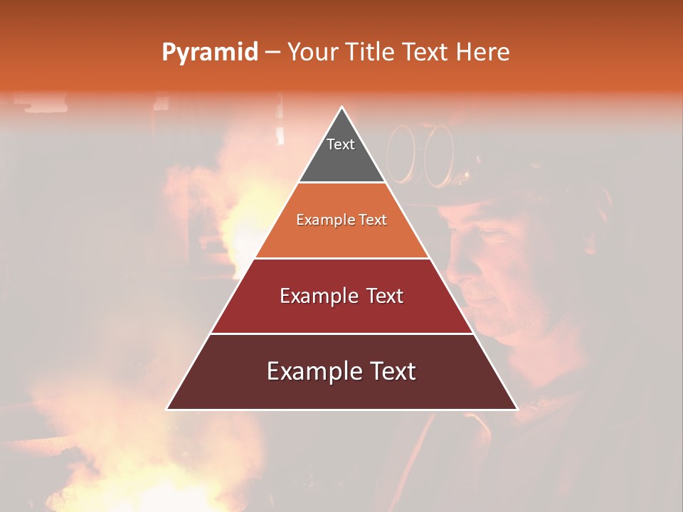A Man Wearing A Hard Hat And Goggles In A Factory PowerPoint Template