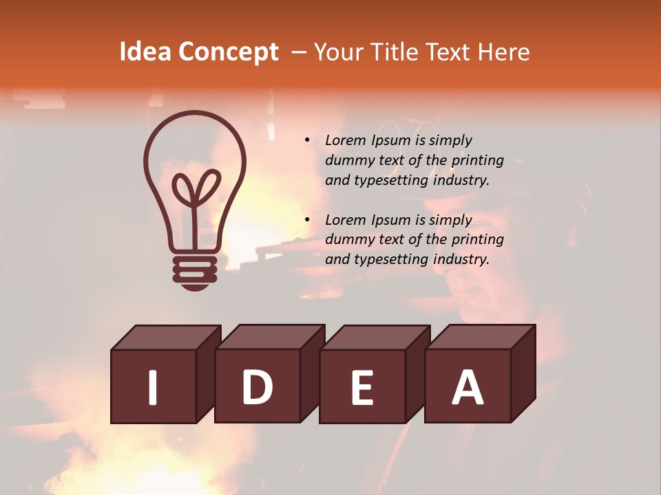 A Man Wearing A Hard Hat And Goggles In A Factory PowerPoint Template