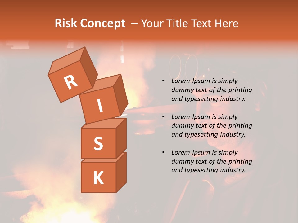 A Man Wearing A Hard Hat And Goggles In A Factory PowerPoint Template