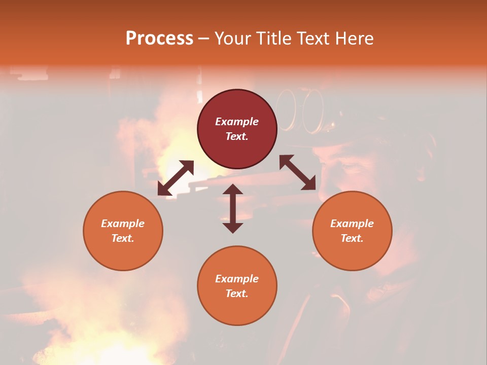 A Man Wearing A Hard Hat And Goggles In A Factory PowerPoint Template