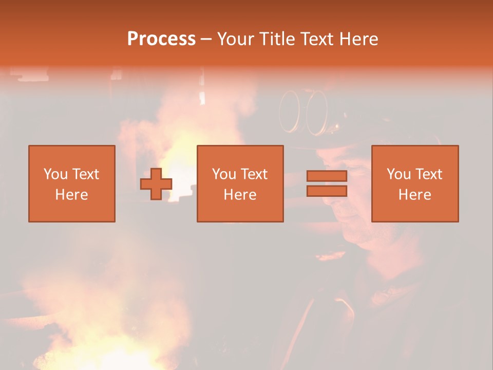 A Man Wearing A Hard Hat And Goggles In A Factory PowerPoint Template
