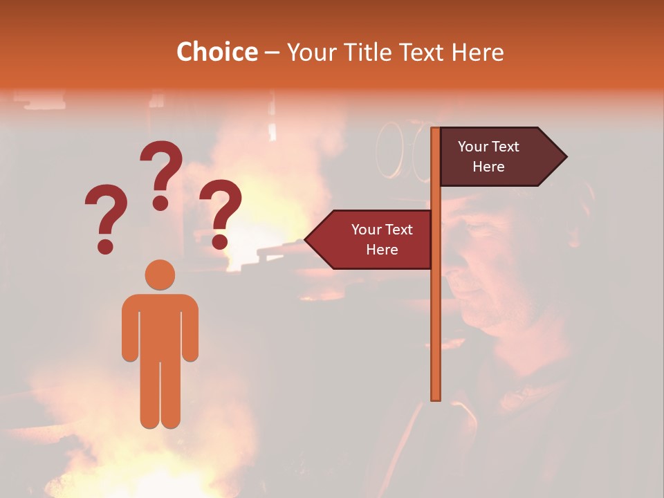 A Man Wearing A Hard Hat And Goggles In A Factory PowerPoint Template