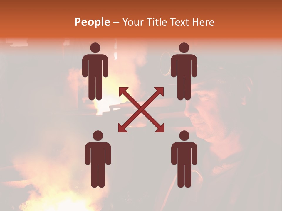 A Man Wearing A Hard Hat And Goggles In A Factory PowerPoint Template