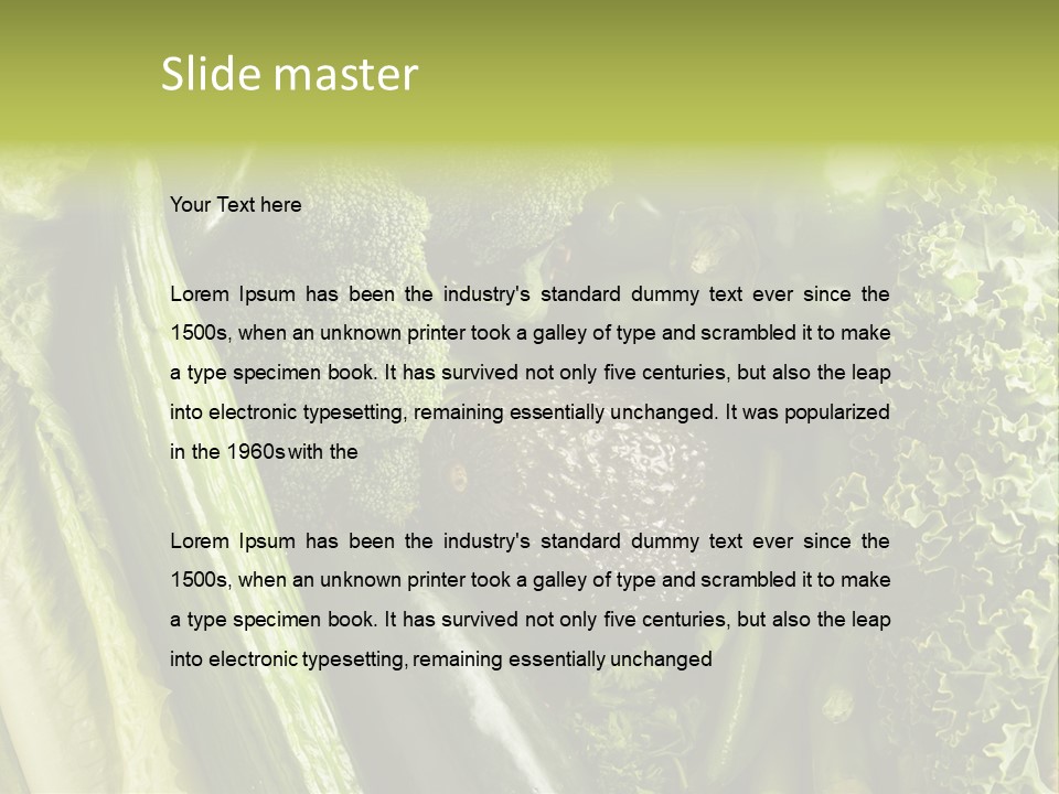 Food Green Pepper PowerPoint Template