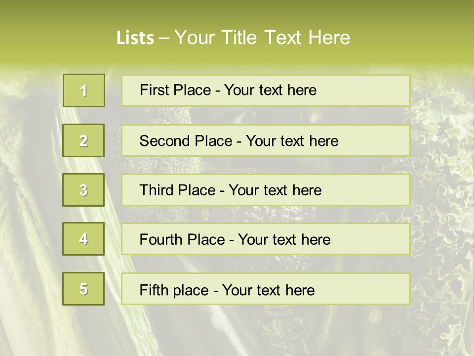 Food Green Pepper PowerPoint Template