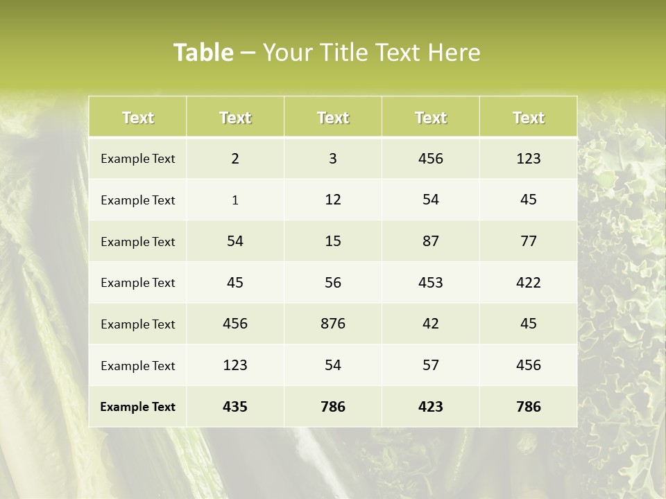 Food Green Pepper PowerPoint Template