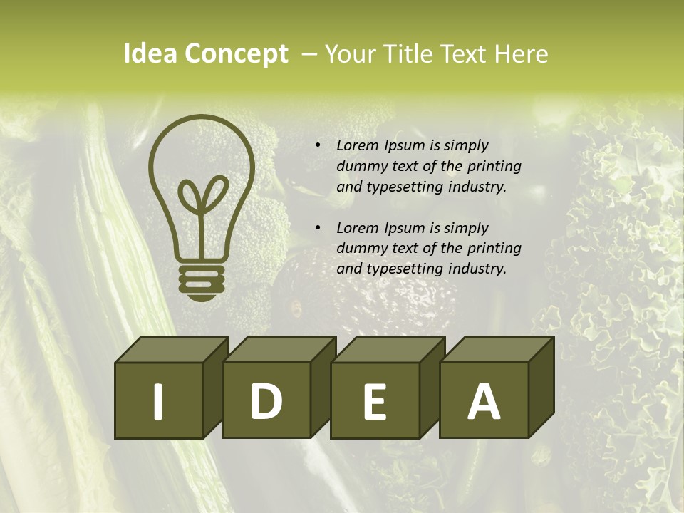 Food Green Pepper PowerPoint Template